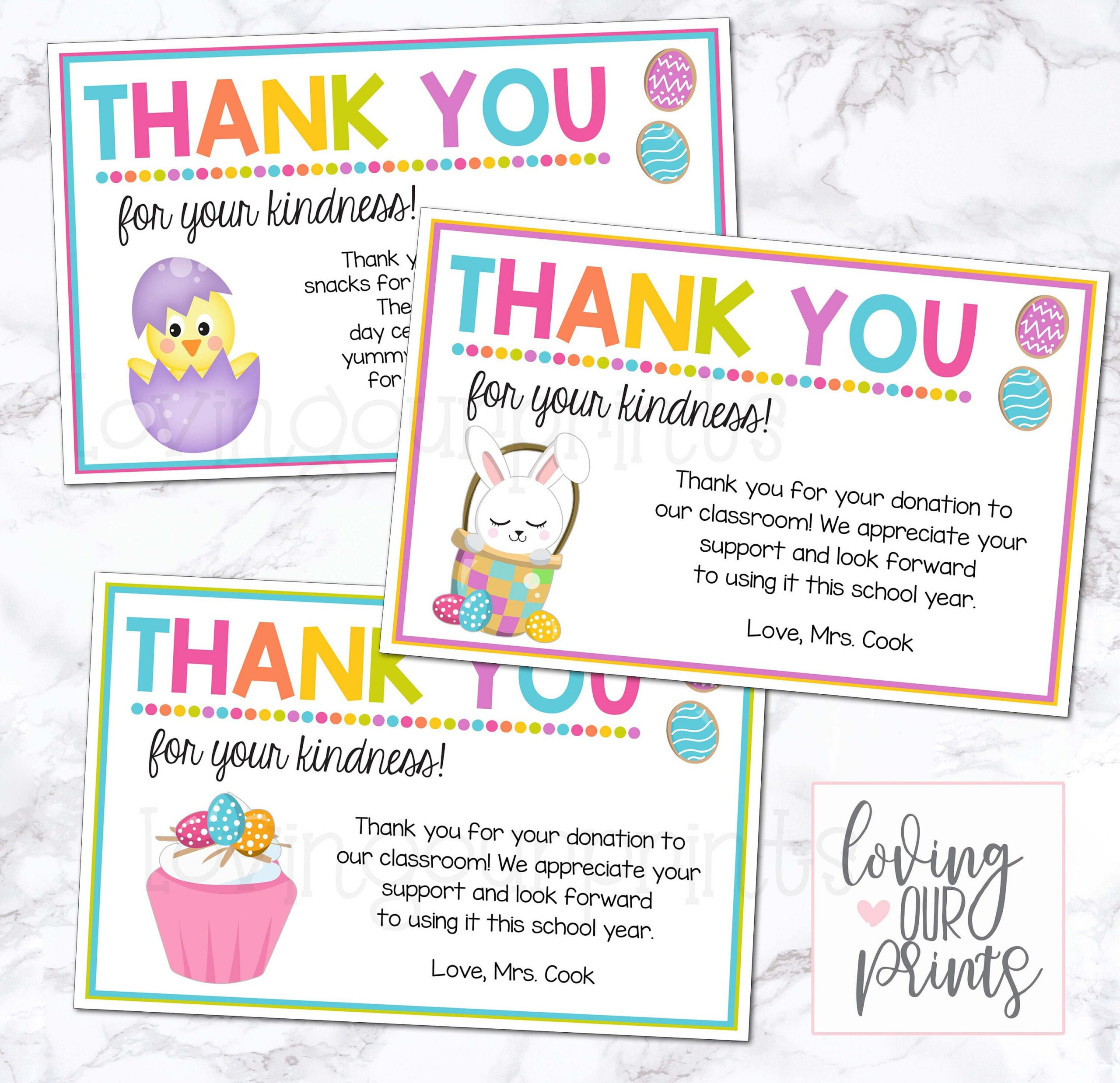 Easter Thank You Cards, Editable Easter Template, Easter Thank You for Easter Thank You Cards Printable