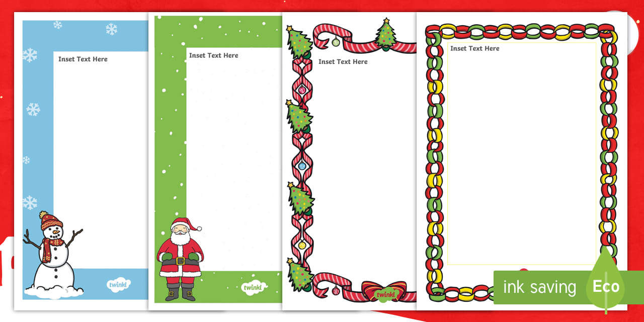 Editable A4 Christmas Card Insert Template throughout Printable Christmas Card Inserts Free