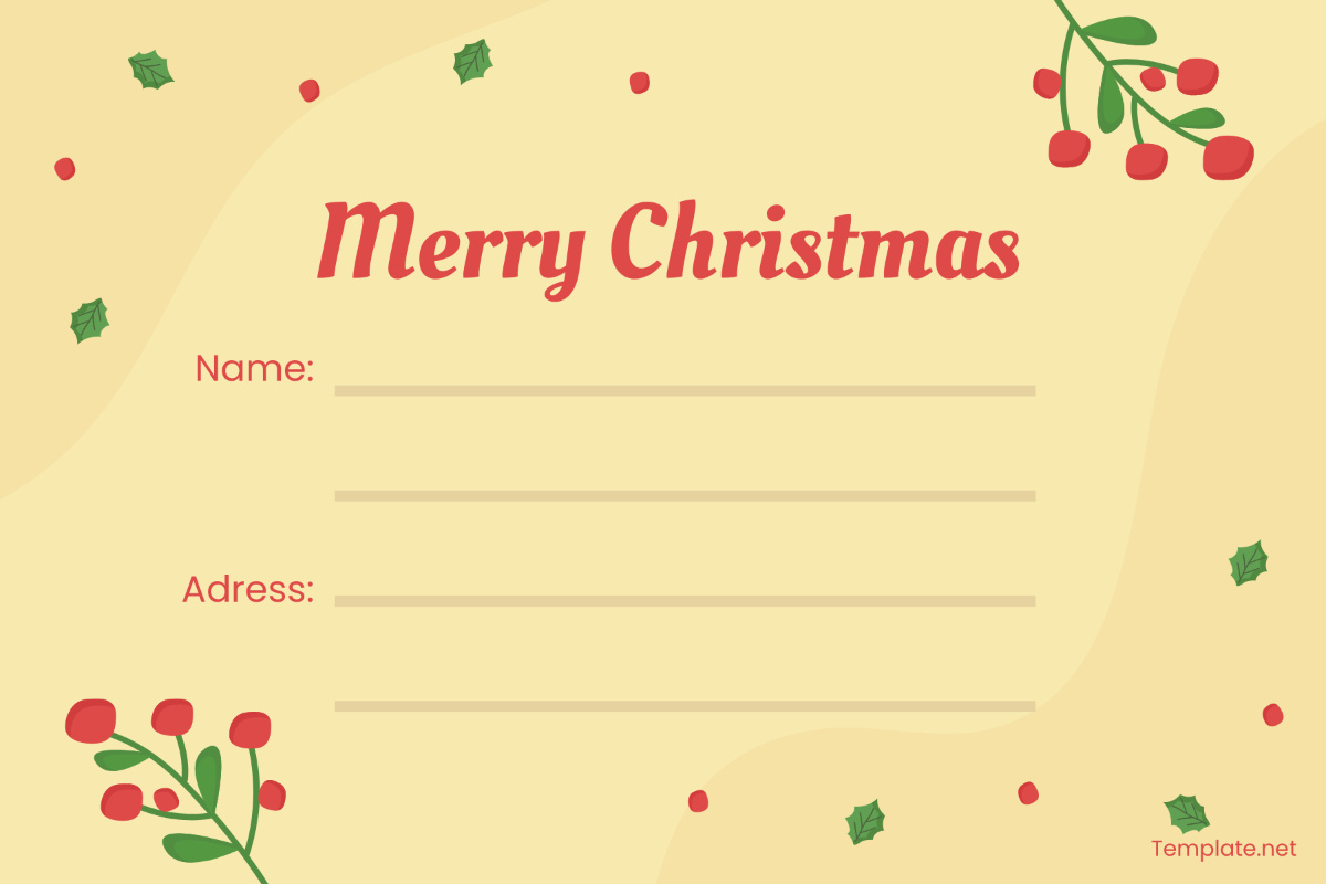 Free Blank Christmas Address Label Template To Edit Online intended for Printable Christmas Card Address Labels