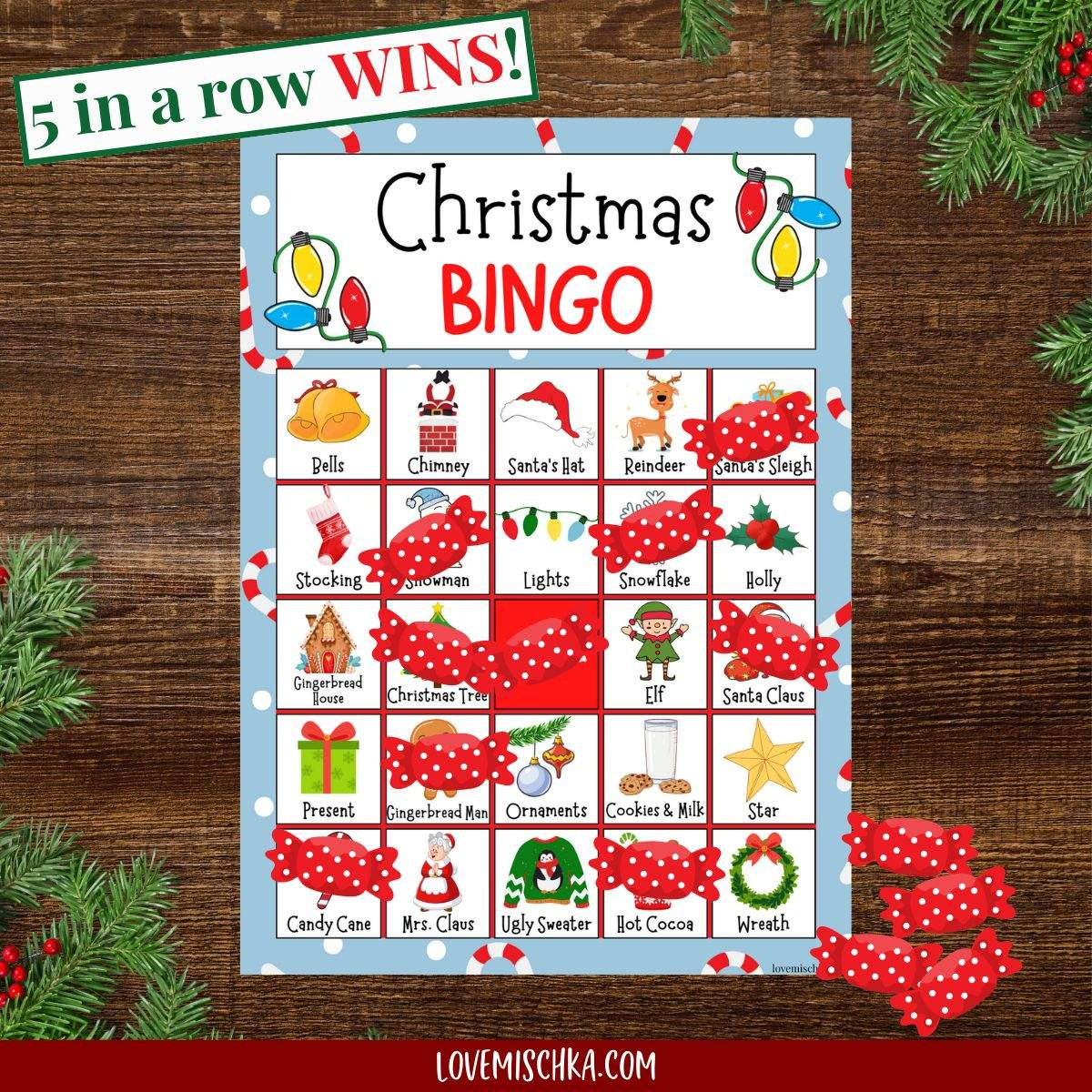Free Christmas Bingo Printable - Love Mischka pertaining to Christmas Bingo Printable