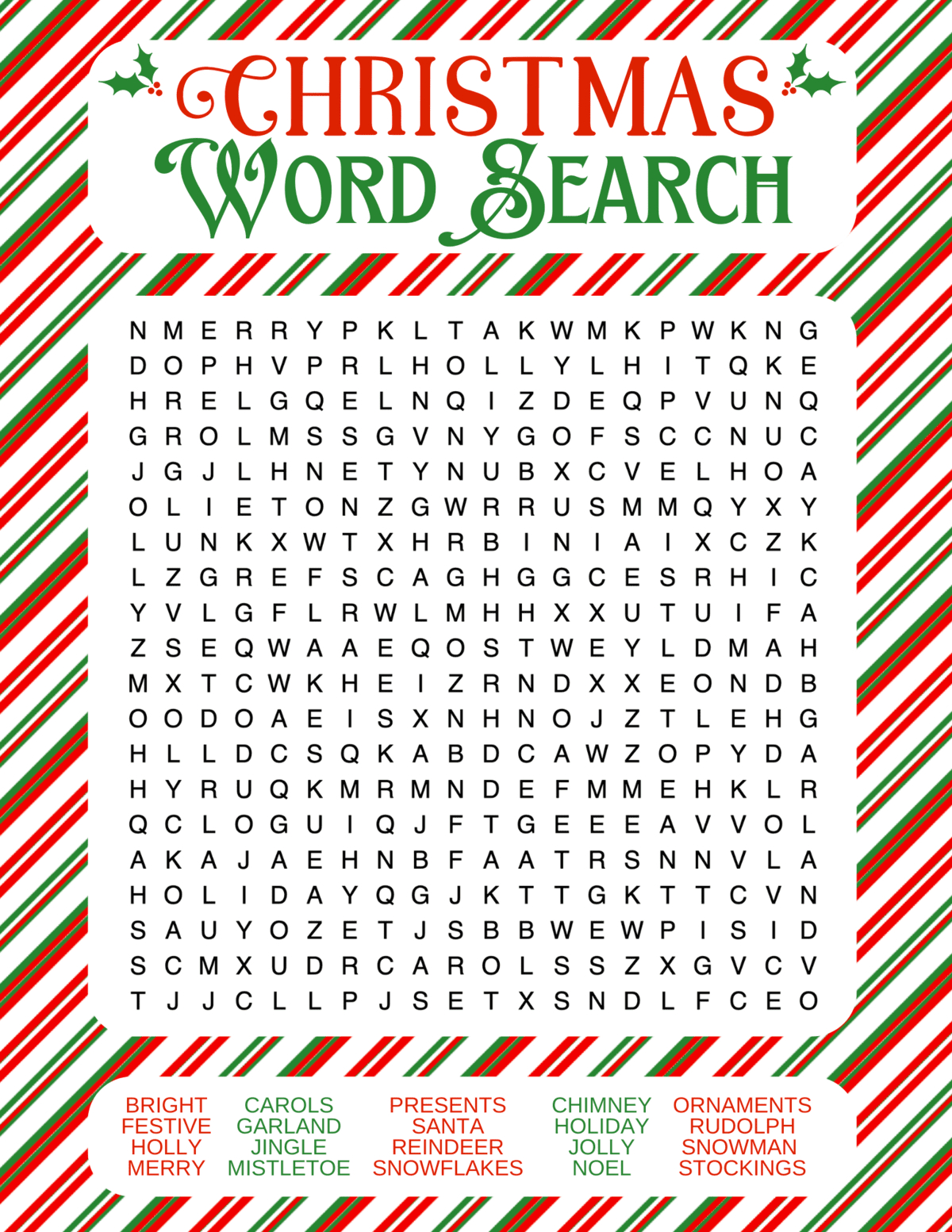 Free Christmas Word Search Printables For Kids And Adults regarding Adult Holiday Word Search Printable