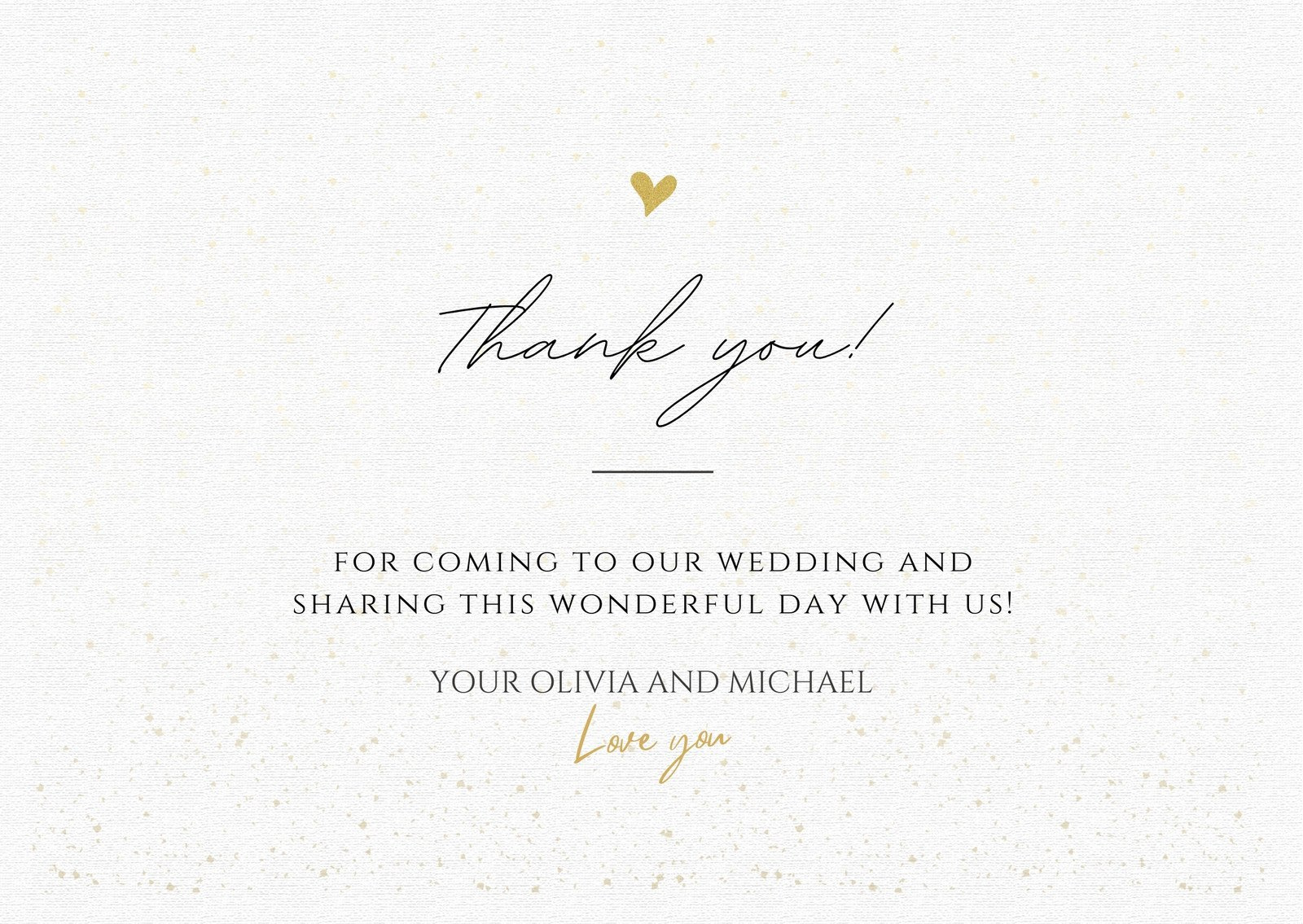 Free Custom Printable Wedding Thank You Card Templates | Canva intended for Blank Wedding Thank You Cards Printable