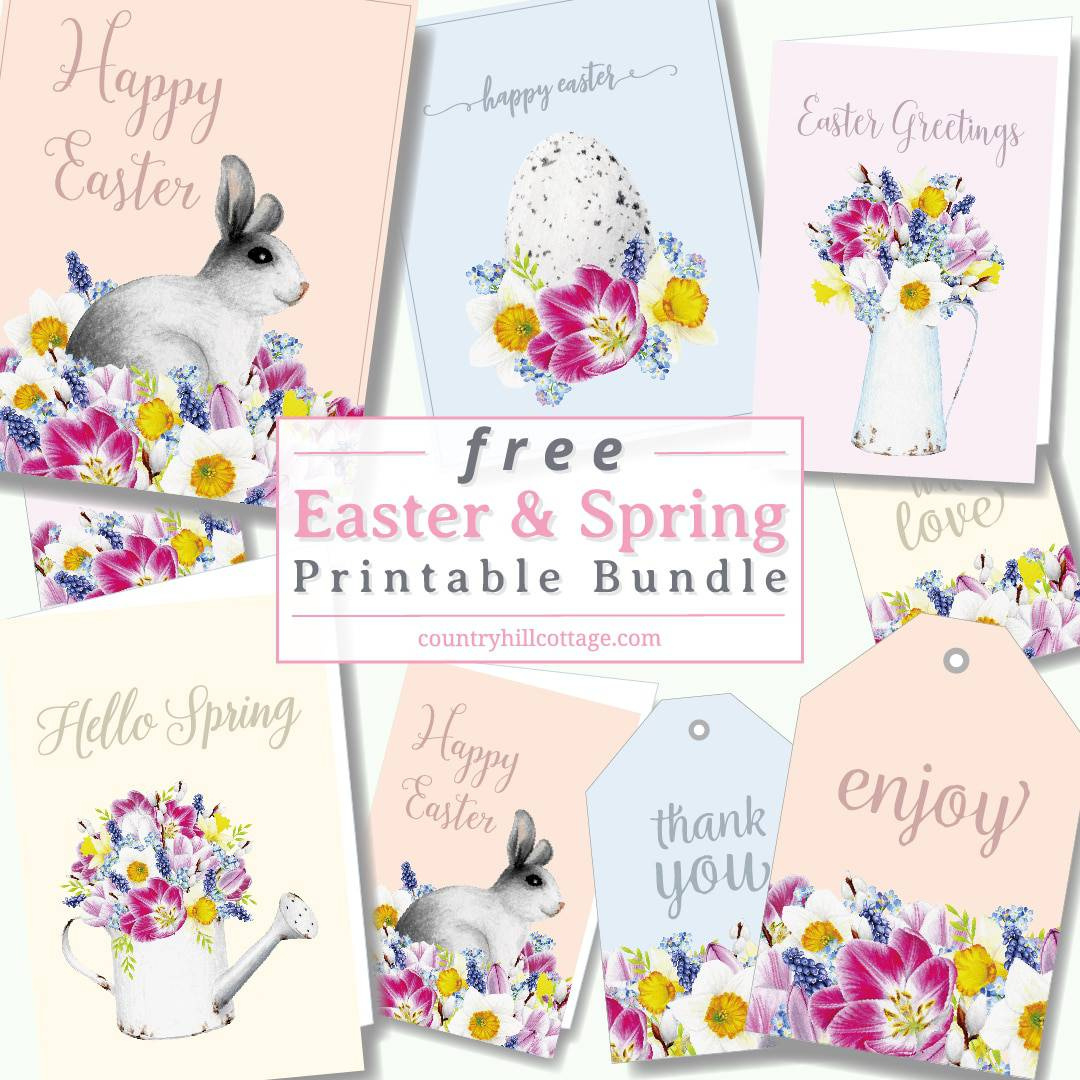 Free Easter Printables {Wall Art, Easter Tags & Easter Cards} intended for Free Printable Easter Thank You Cards