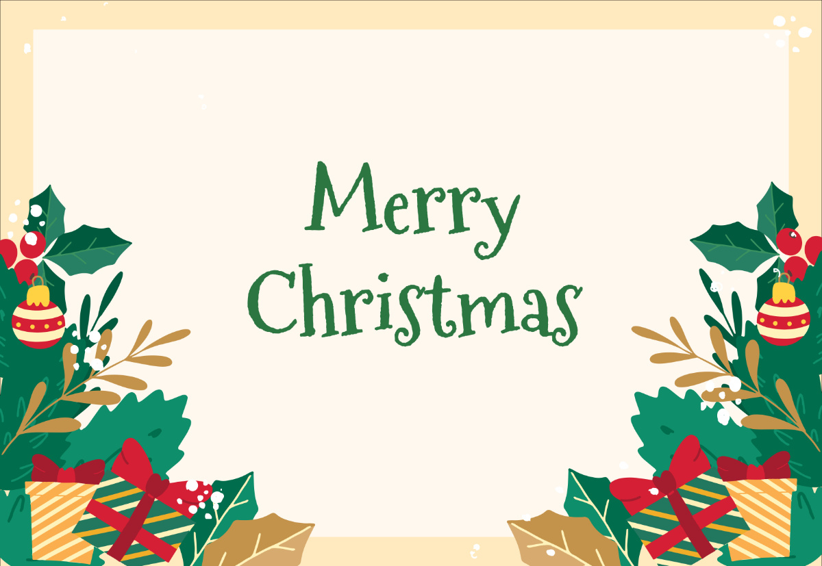 Free Printable Blank Christmas Card Template To Edit Online inside Printable Christmas Card