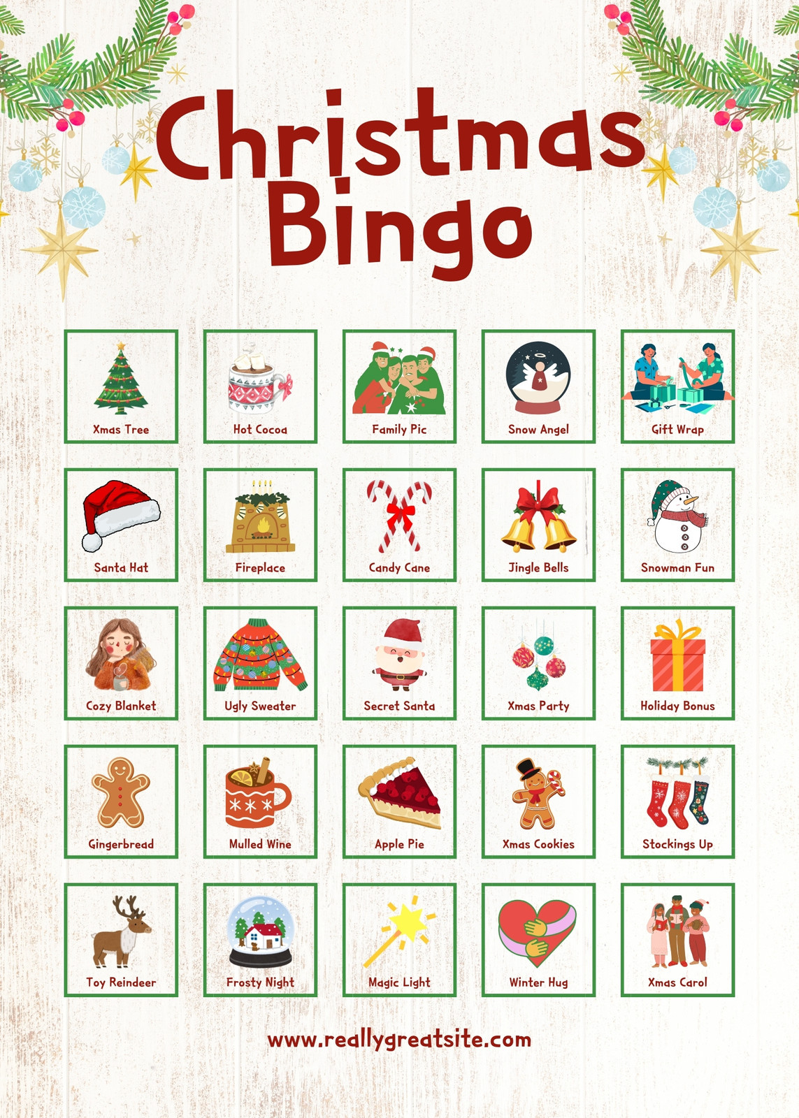 Free Printable Christmas Bingo Card Templates | Canva pertaining to Christmas Bingo Printable