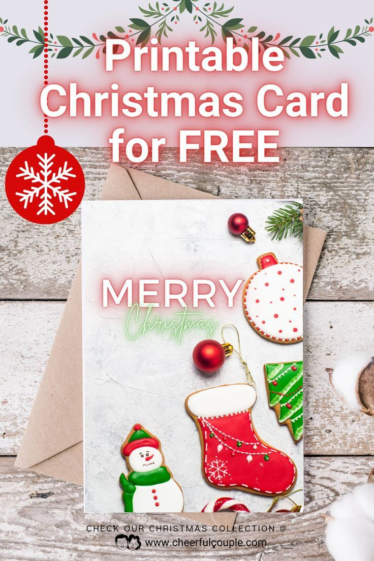 Free Printable Christmas Card - 5X7 Pdf in 5X7 Printable Christmas Card