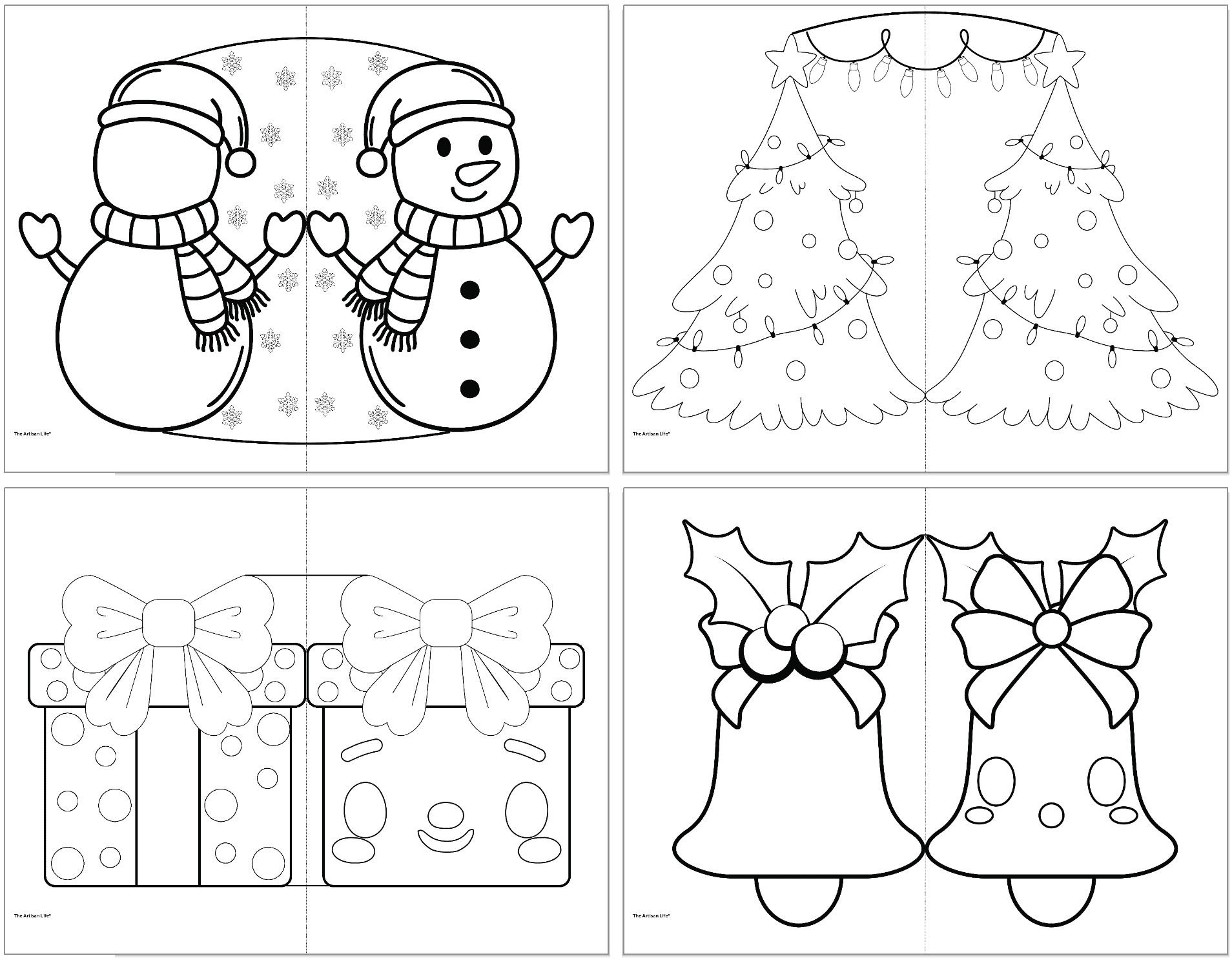 Free Printable Christmas Cards For Kids - The Artisan Life throughout Printable Christmas Card Coloring Pages