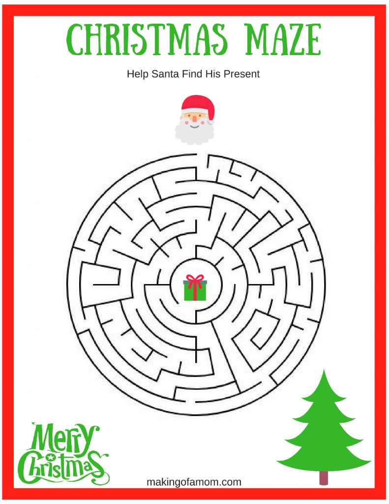 Free Printable Christmas Games - Making Of A Mom intended for Free Christmas Printable Games