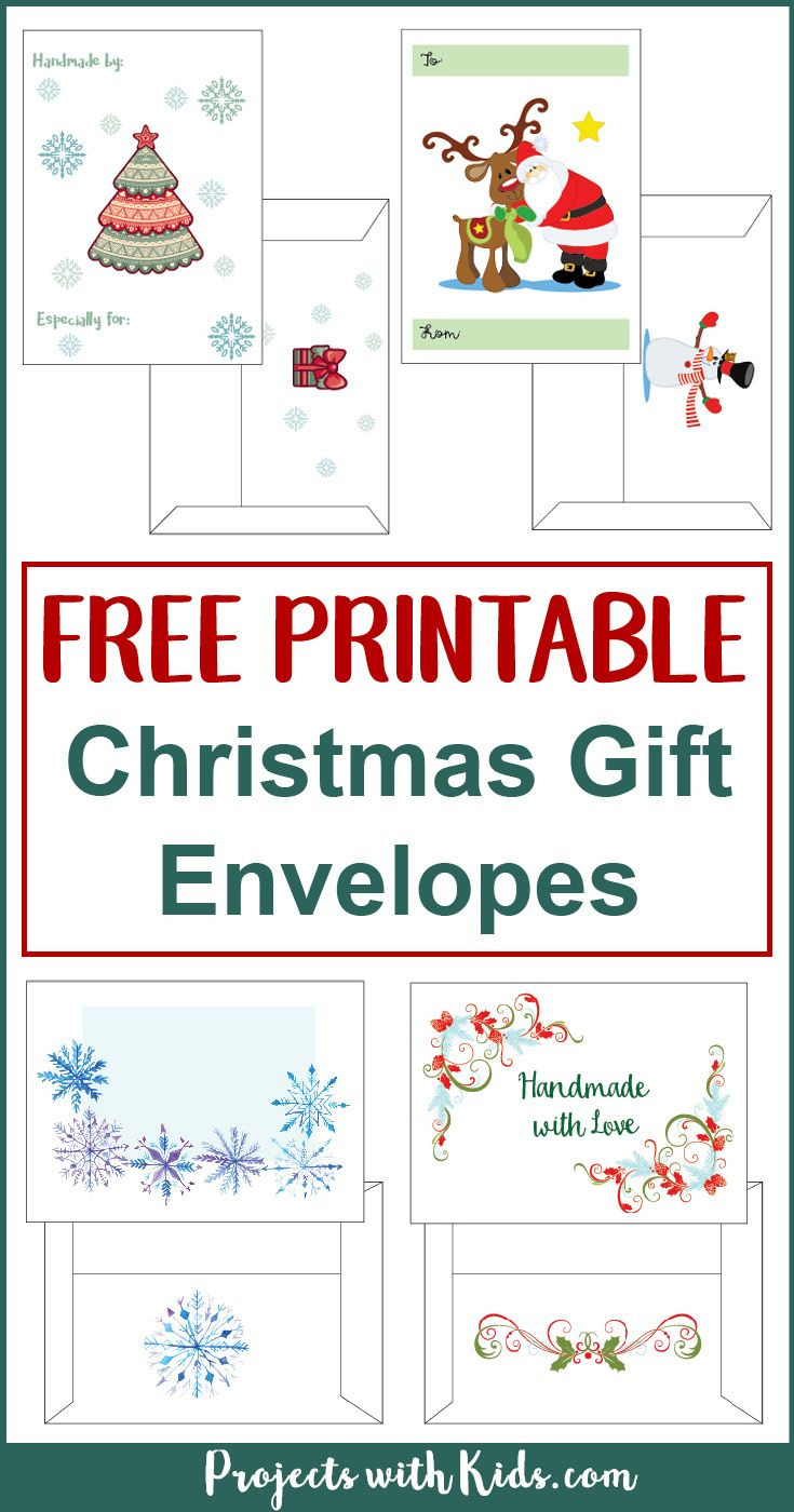 Free Printable Christmas Gift Envelopes for Printable Christmas Card Envelopes 5X7