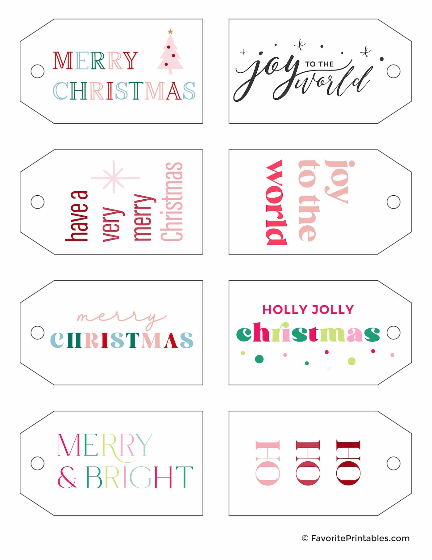 Free Printable Christmas Gift Tags - Favorite Printables in Merry Christmas Tags Free Printable
