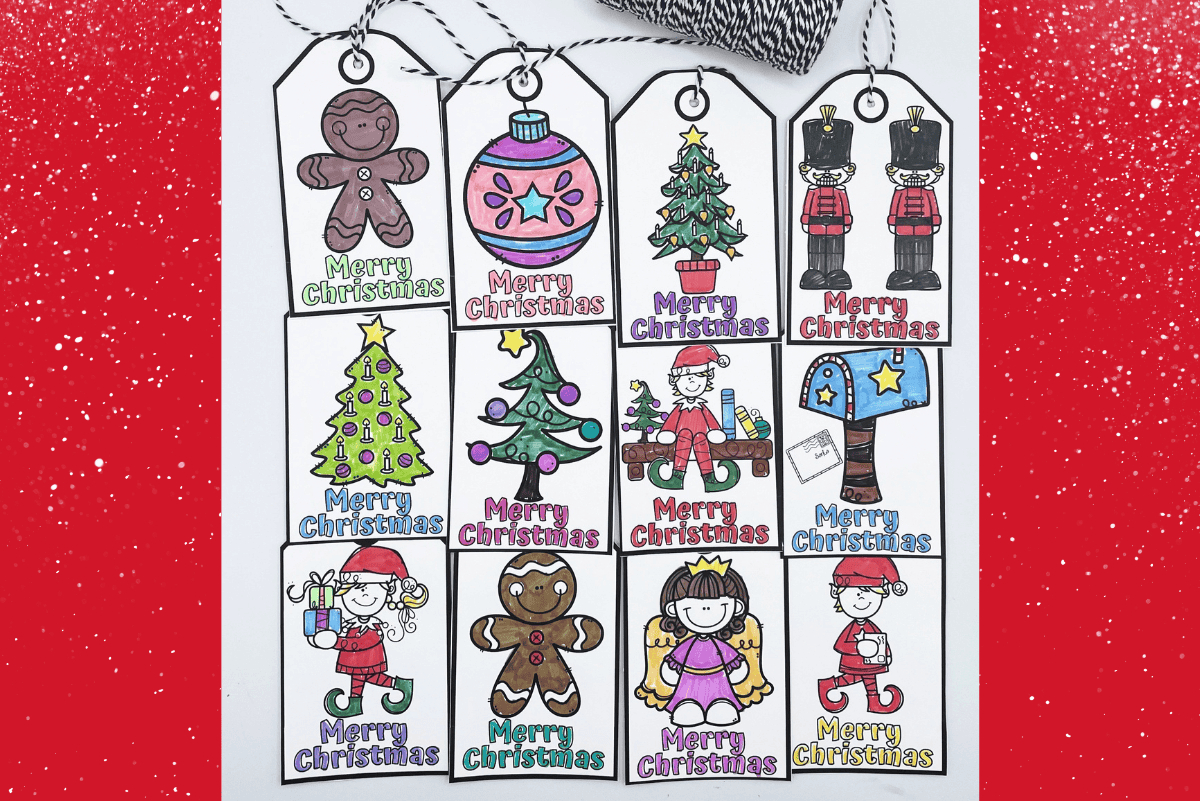 Free Printable Christmas Tags To Color For Kids throughout Kids Christmas Tags Printable Free