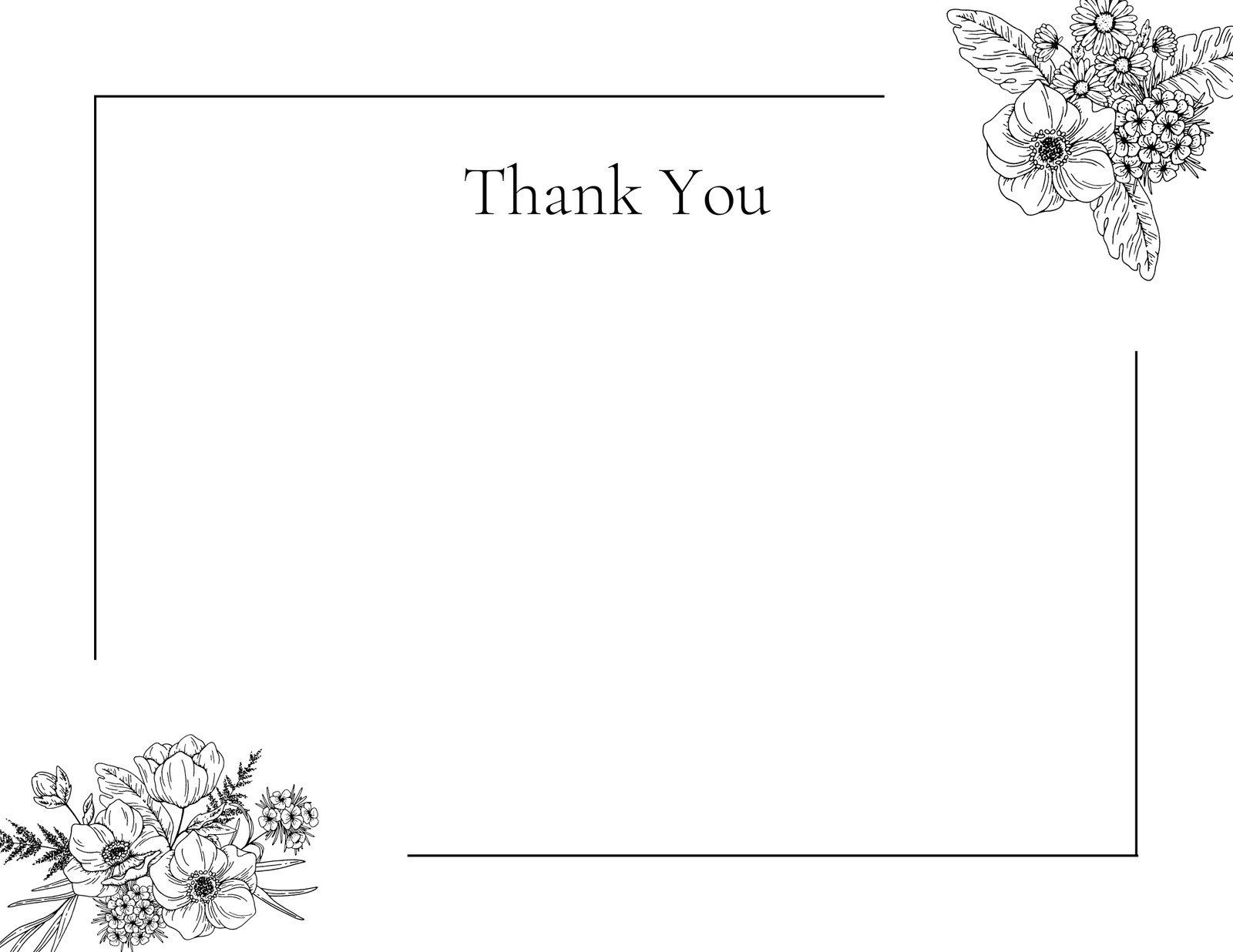 Free Printable Customizable Note Card Templates | Canva within Blank Thank You Cards Printable