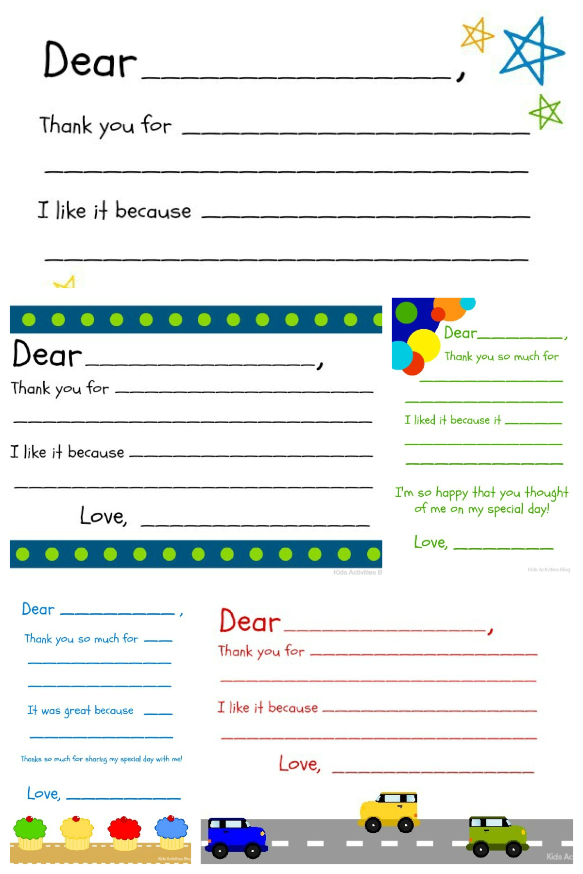 Free Printable Fill In The Blank Thank You Note | Kids Activities Blog inside Blank Thank You Cards Printable Free