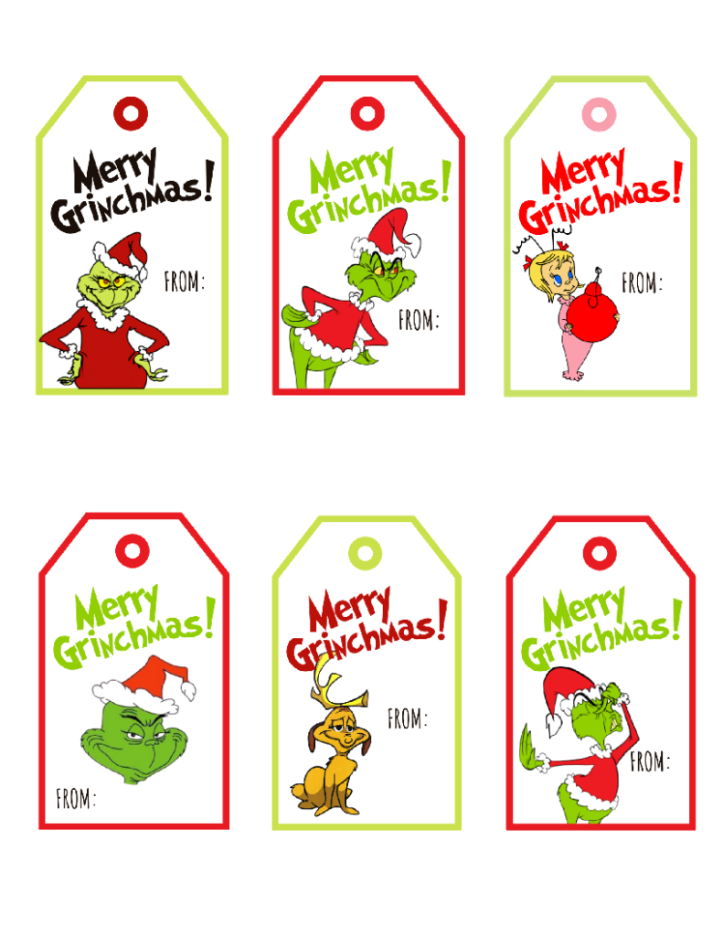 Free Printable Grinch Christmas Gift Tags | Baking You Happier pertaining to Printable Grinch Christmas Tags