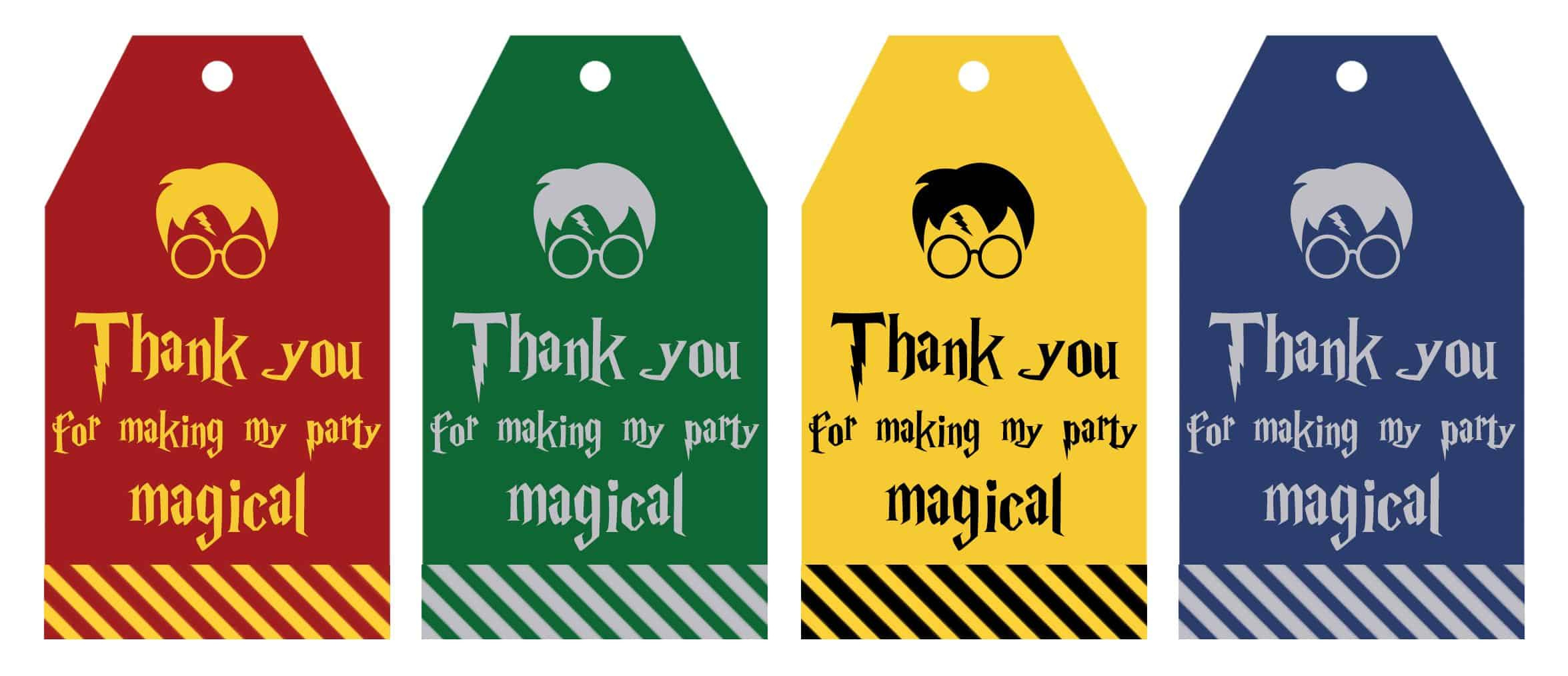 Free Printable Harry Potter Party Favor Gift Tags - Lovely Planner with Harry Potter Thank You Cards Free Printable