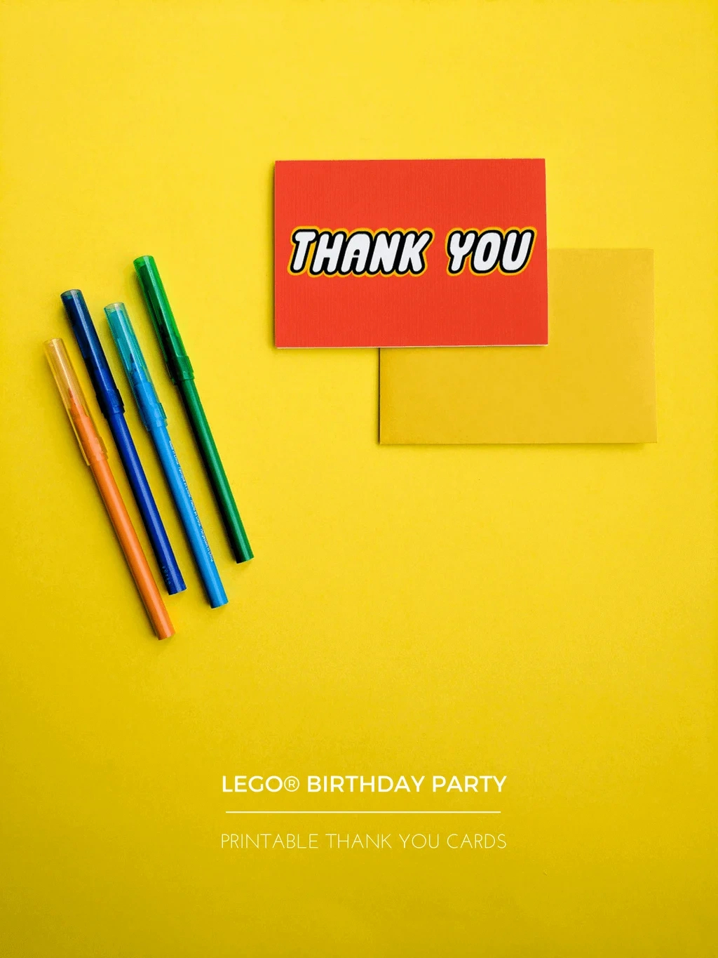 Free Printable Lego®-Inspired Thank You Cards For A Lego Birthday throughout Lego Thank You Cards Printable Free