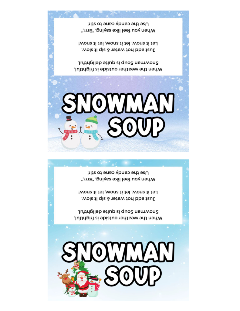 Free Printable Snowman Soup Bag Topper | Baking You Happier inside Snowman Soup Free Printable Bag Toppers