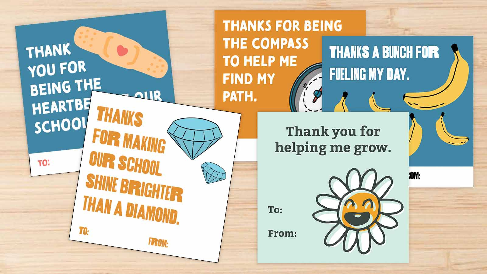 Free Printable Thank-You Cards For Custodians, Librarians &amp;amp; More for Free Printable Custodian Thank You Cards