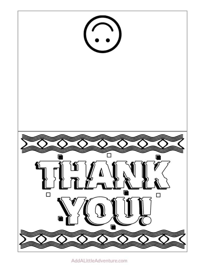Free Printable Thank You Cards To Color - Add A Little Adventure with Thank You Cards Printable Kids