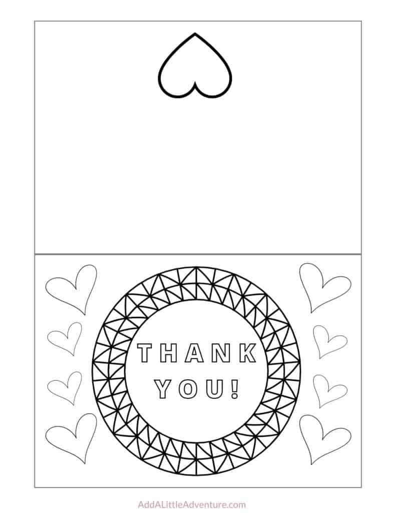 Free Printable Thank You Cards To Color - Add A Little Adventure within Color Thank You Cards Printable