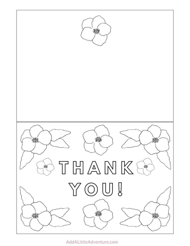 Free Printable Thank You Cards To Color - Add A Little Adventure within Color Thank You Cards Printable