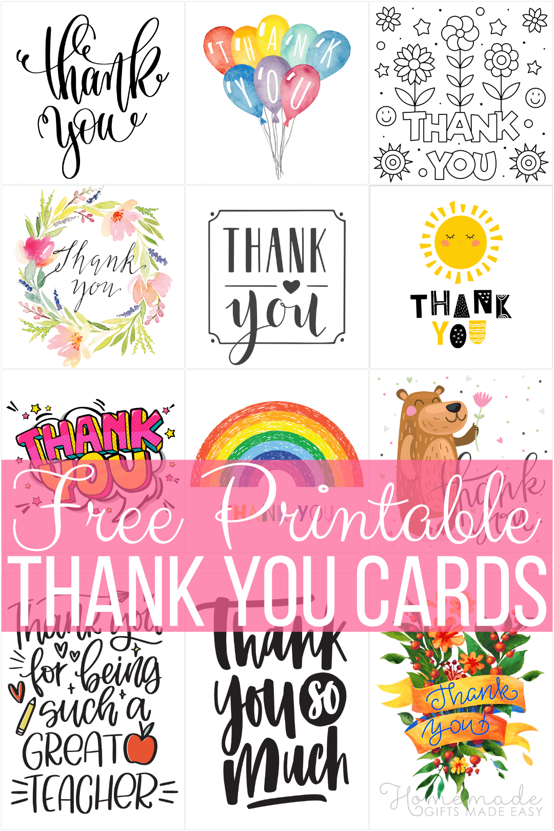 Free Printable Thank You Cards with regard to Multiple Thank You Cards Printable