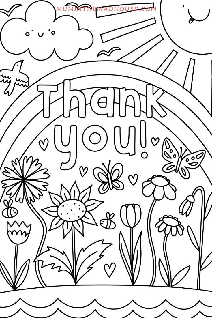 Free Thank You Coloring Pages – Printable And Fun with regard to Printable Thank You Cards For Kids To Color