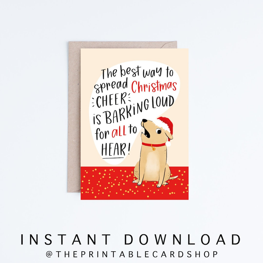 Funny Dog Christmas Cards, From The Dog Printable Christmas Cards intended for Printable Christmas Card Dog