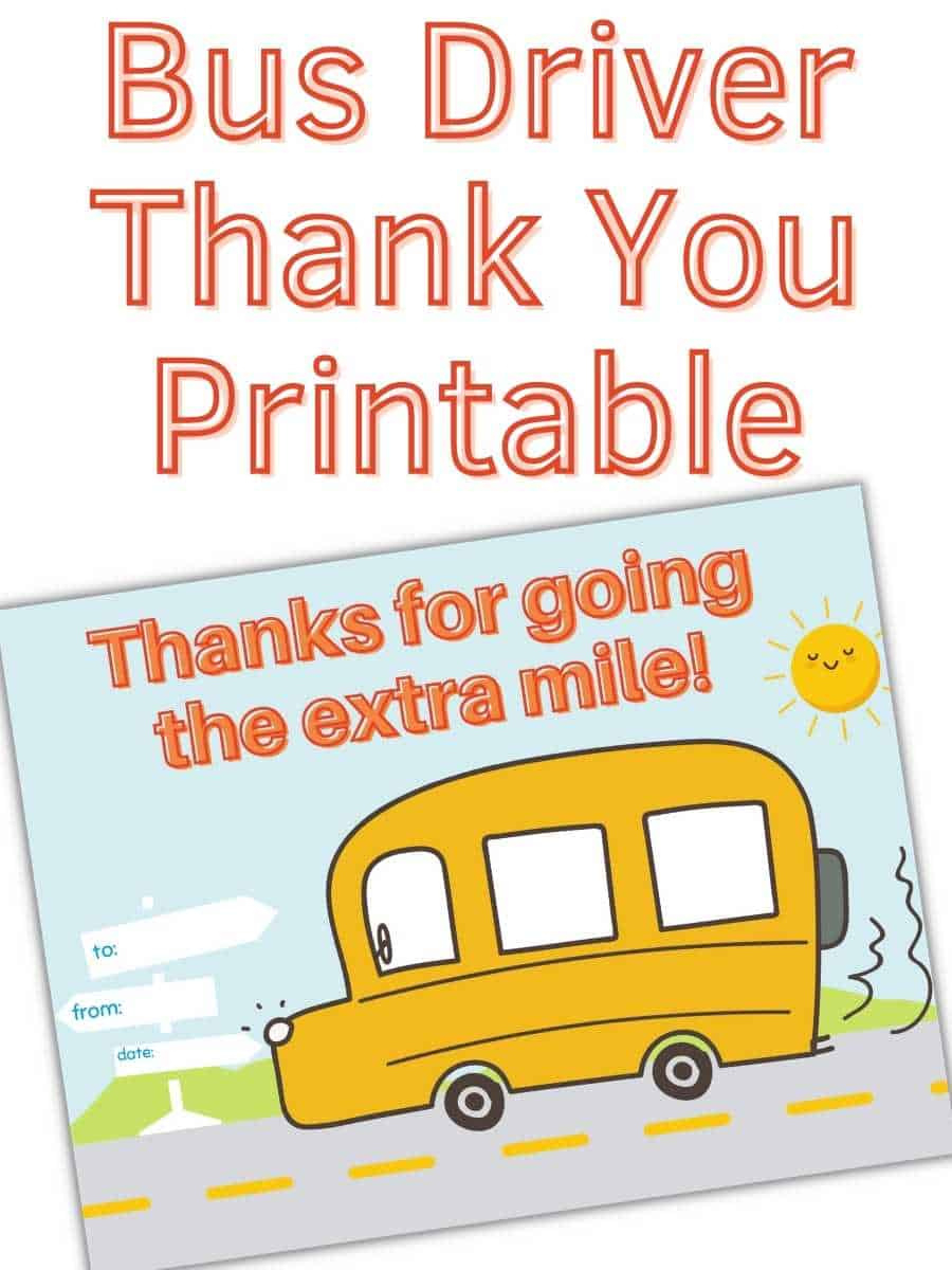 Gifts For School Appreciation Card Bus Driver intended for Free Printable Thank You Cards For Bus Driver