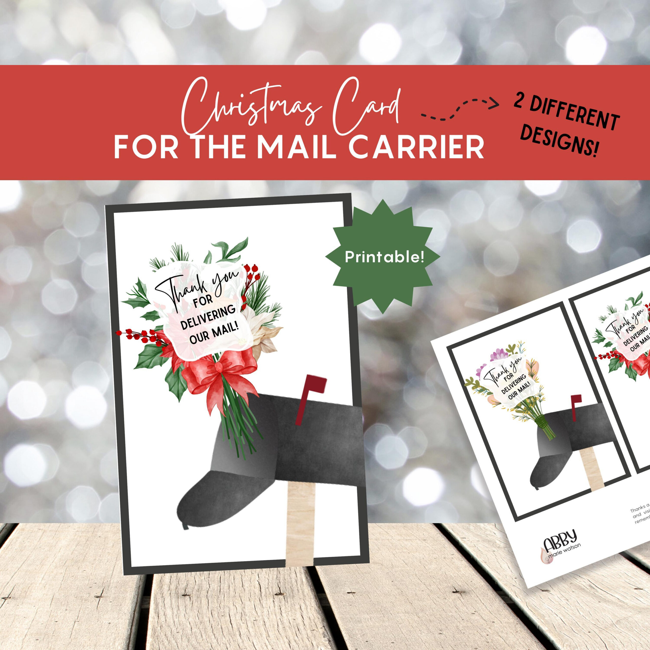 Happy Holidays From Postal Worker - Etsy within Free Printable Christmas Card For Mail Carrier