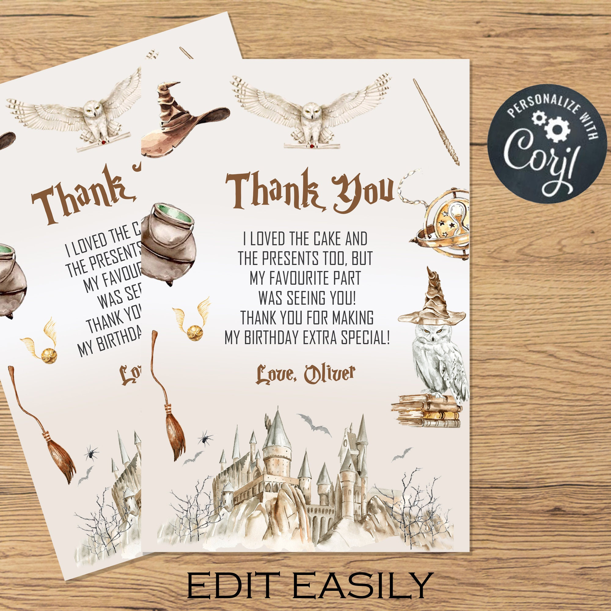 Harry Thank You Card - Worksheets Library regarding Harry Potter Thank You Cards Free Printable