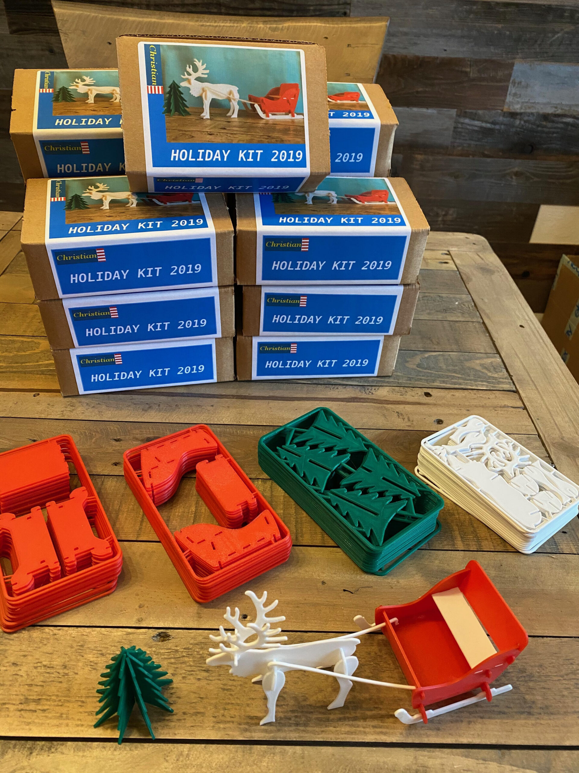 I Made Model Kits To Give Out Instead Of Christmas Cards : R within 3D Printable Christmas Card