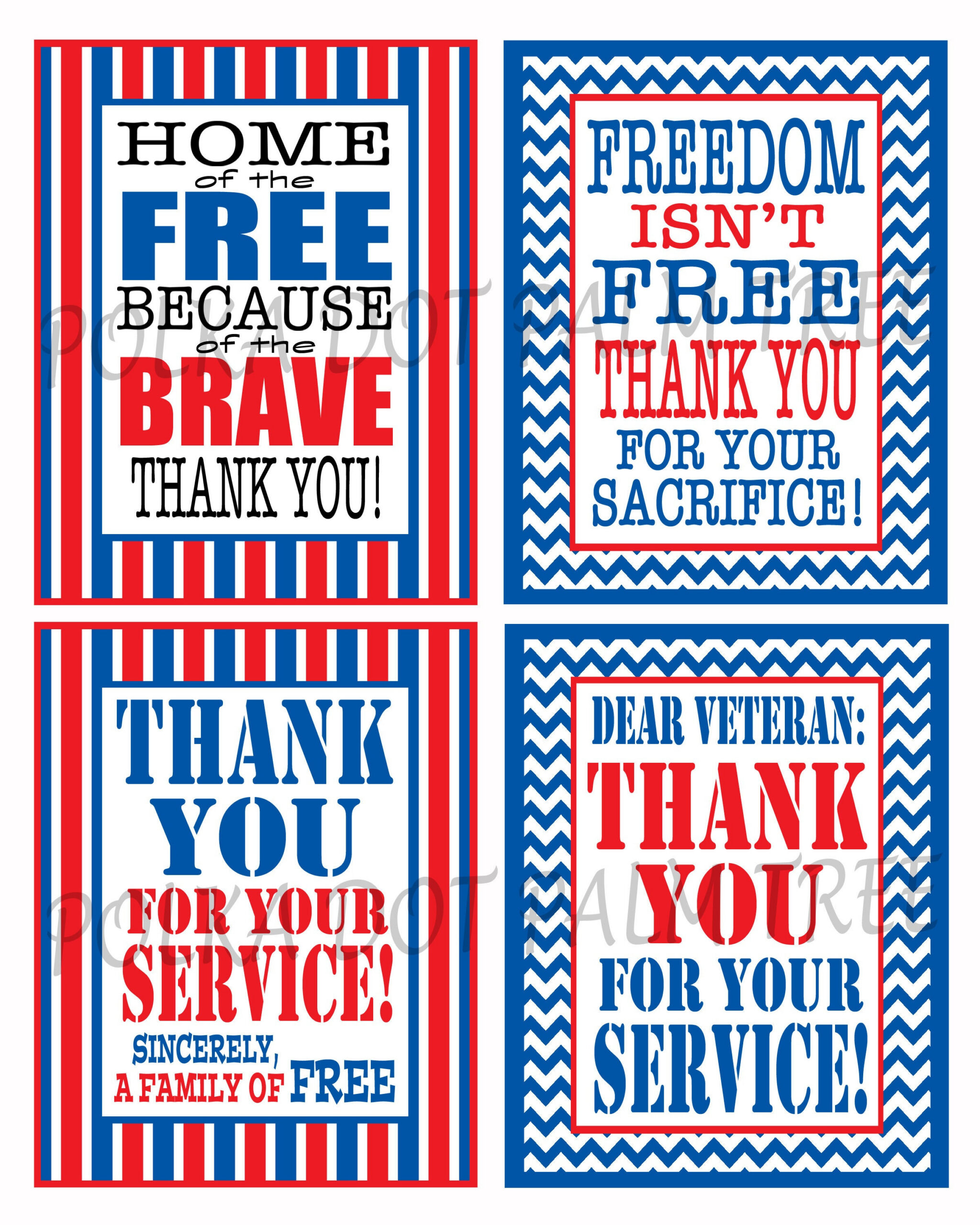 Instant Download Printable Veteran Military Patriotic Thank You throughout Veteran Thank You Cards Printable