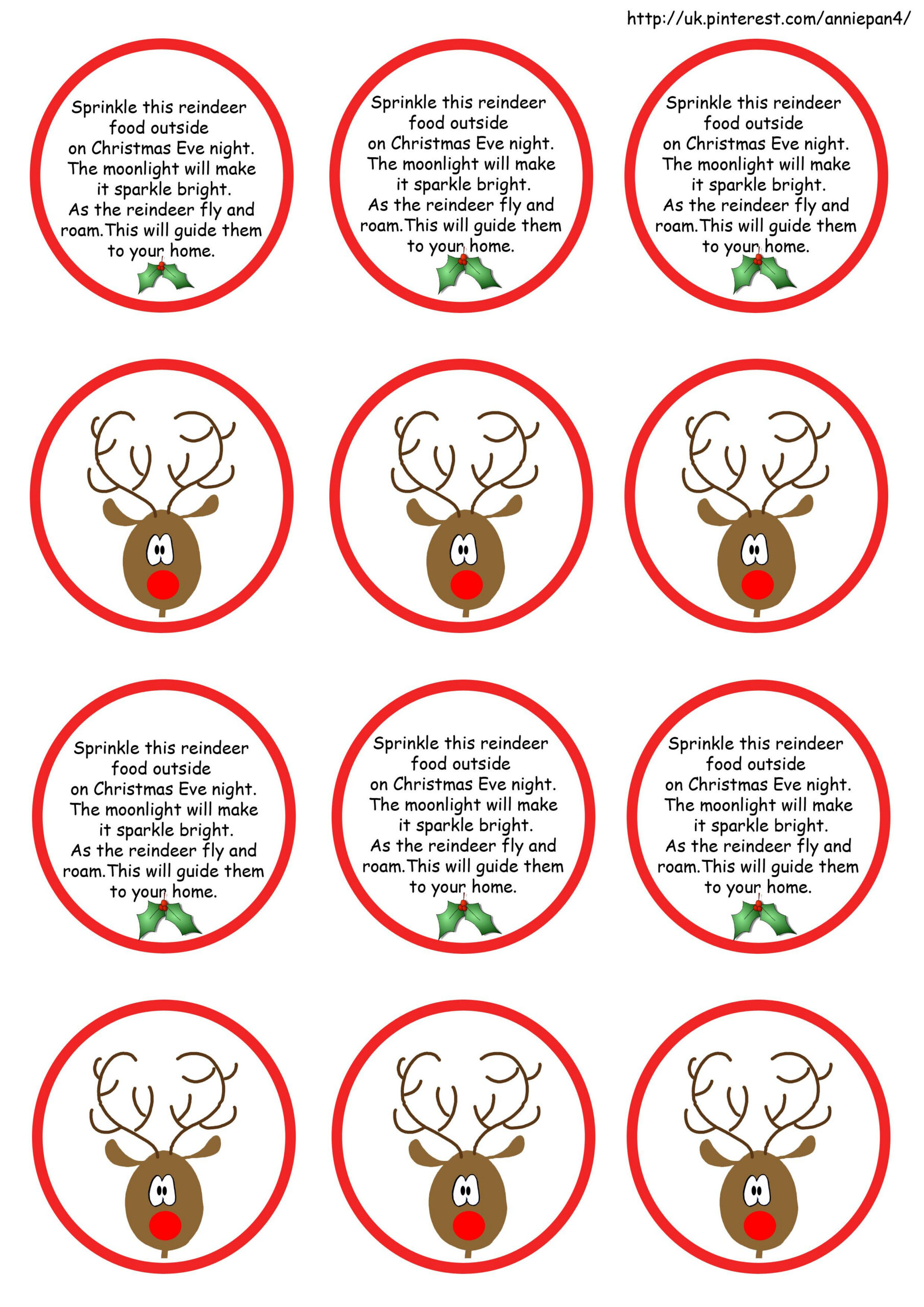 Ive Made Some Labels For Our Christmas Fayre And Thought Id Share with Pinterest Reindeer Food Printable
