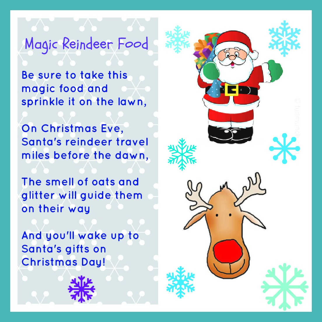 Magic Reindeer Food Free Printable in Magic Reindeer Food Printable Free Download