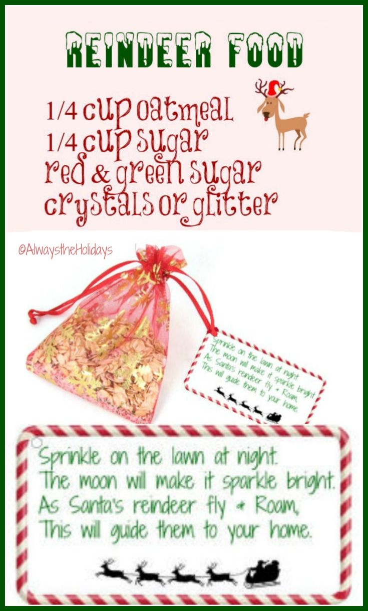 Magic Reindeer Food With Free Printable Label - Fun Reindeer Snack inside Pinterest Reindeer Food Printable