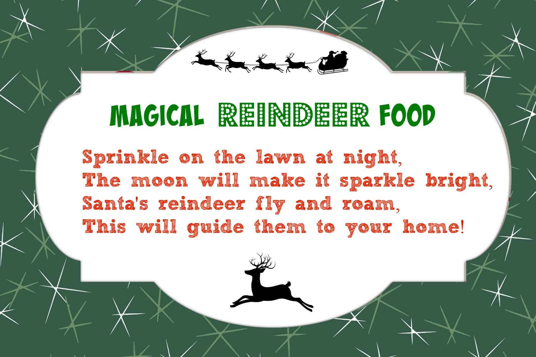 Magical Reindeer Food Recipe + Free Printable Poem Tag - Mama Cheaps® inside Reindeer Food Poem Free Printable Tags