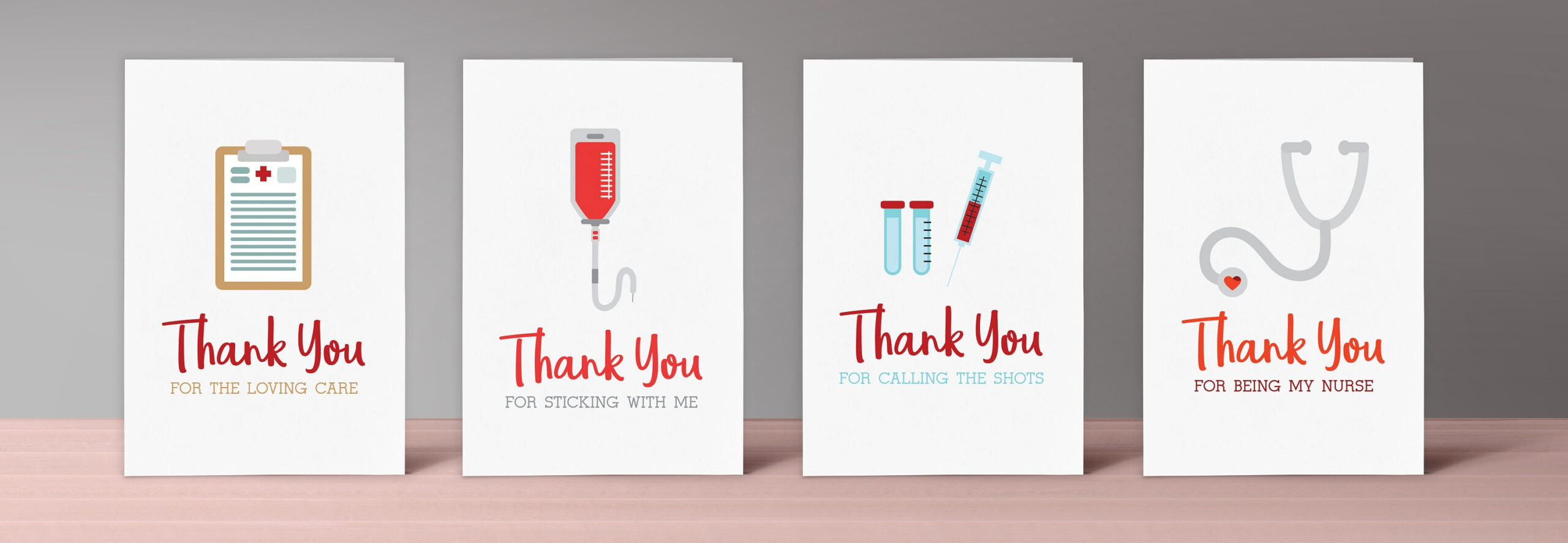 Nurse Thank You Card - Set Of 4 - Download And Print - Nurse Week inside Printable Free Thank You Cards For Nurses