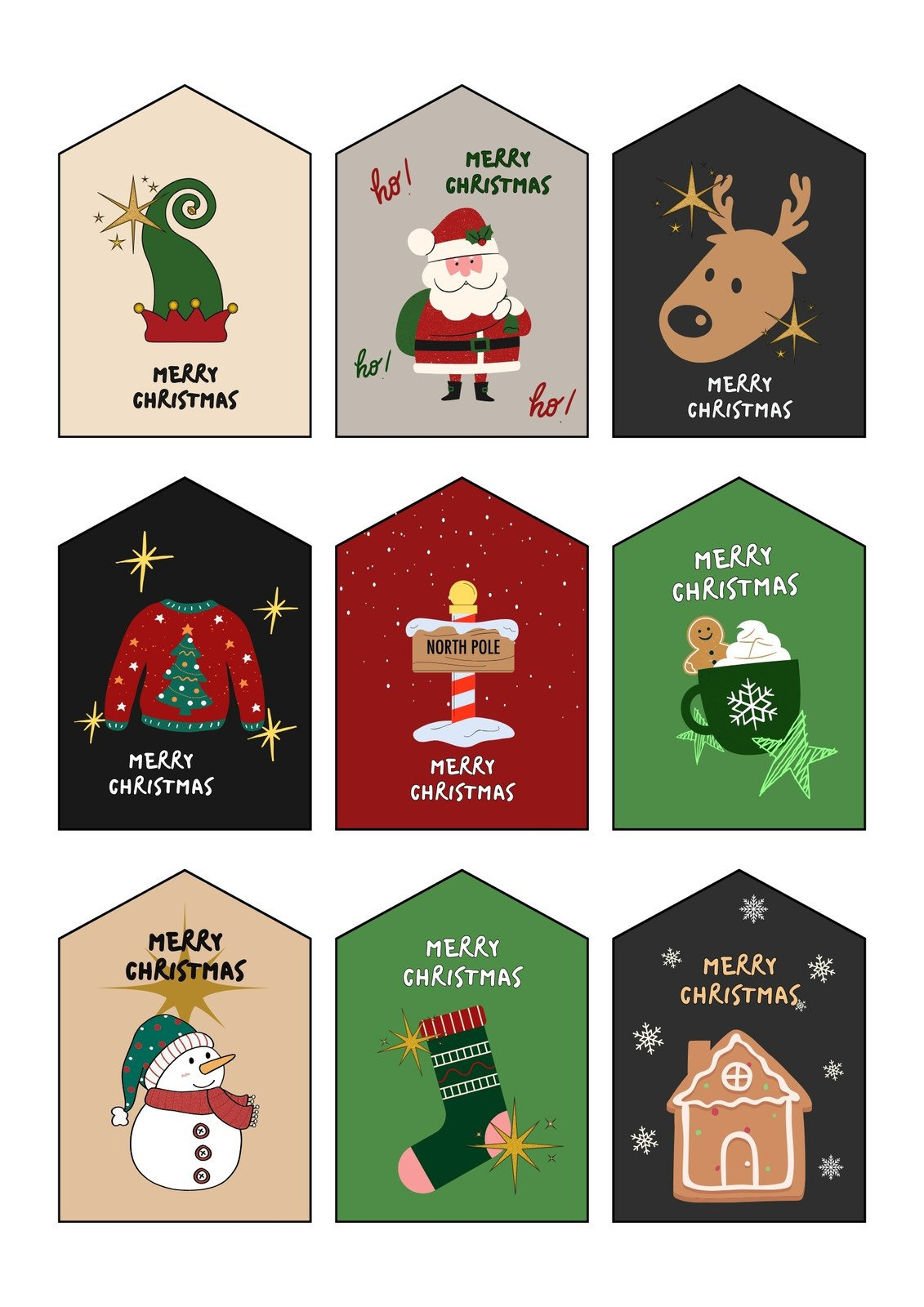 Page 4 - Free And Customizable Holiday Gift Tag Templates | Canva intended for Free Printable Christmas Gift Tags Templates