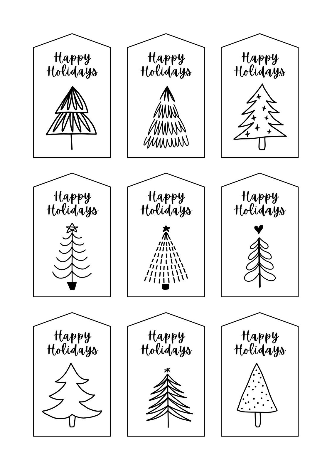 Page 6 - Free, Printable And Customizable Gift Tag Templates | Canva with regard to Free Printable Christmas Tags Black And White