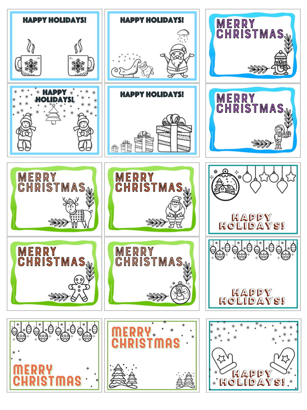 Printable Christmas Cards - Esl Flashcards regarding Printable Christmas Card Design