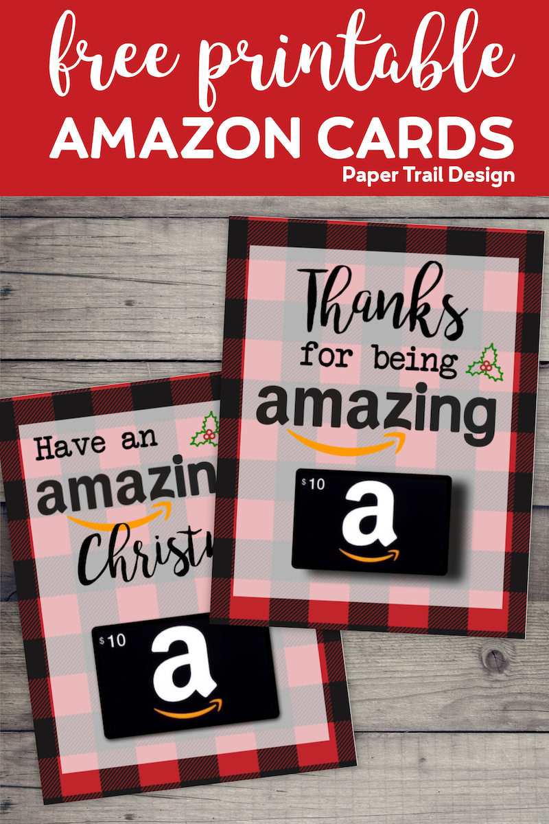 Printable Christmas Gift Card Holders For Amazon - Paper Trail Design with regard to Amazon Printable Gift Card Christmas Theme