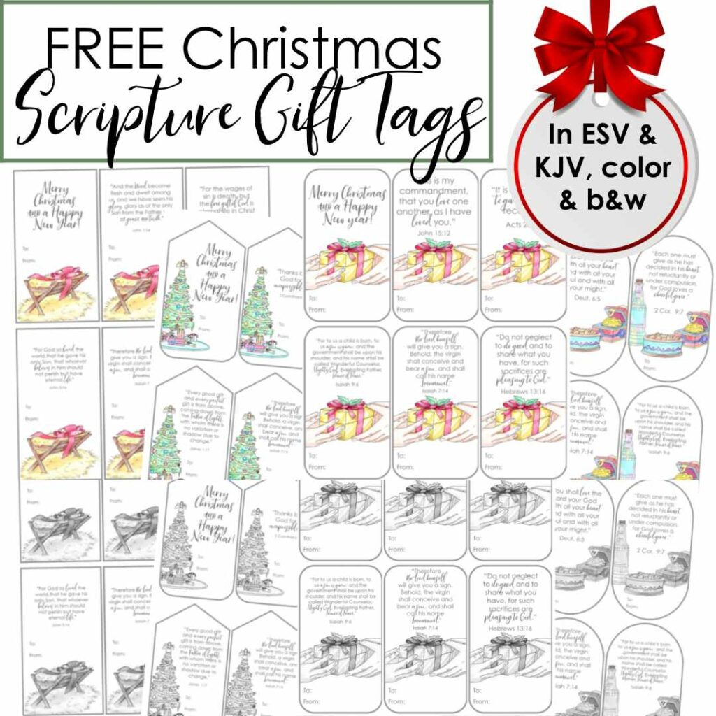 Printable Christmas Gift Tags With Scripture inside Religious Christmas Gift Tags Printable
