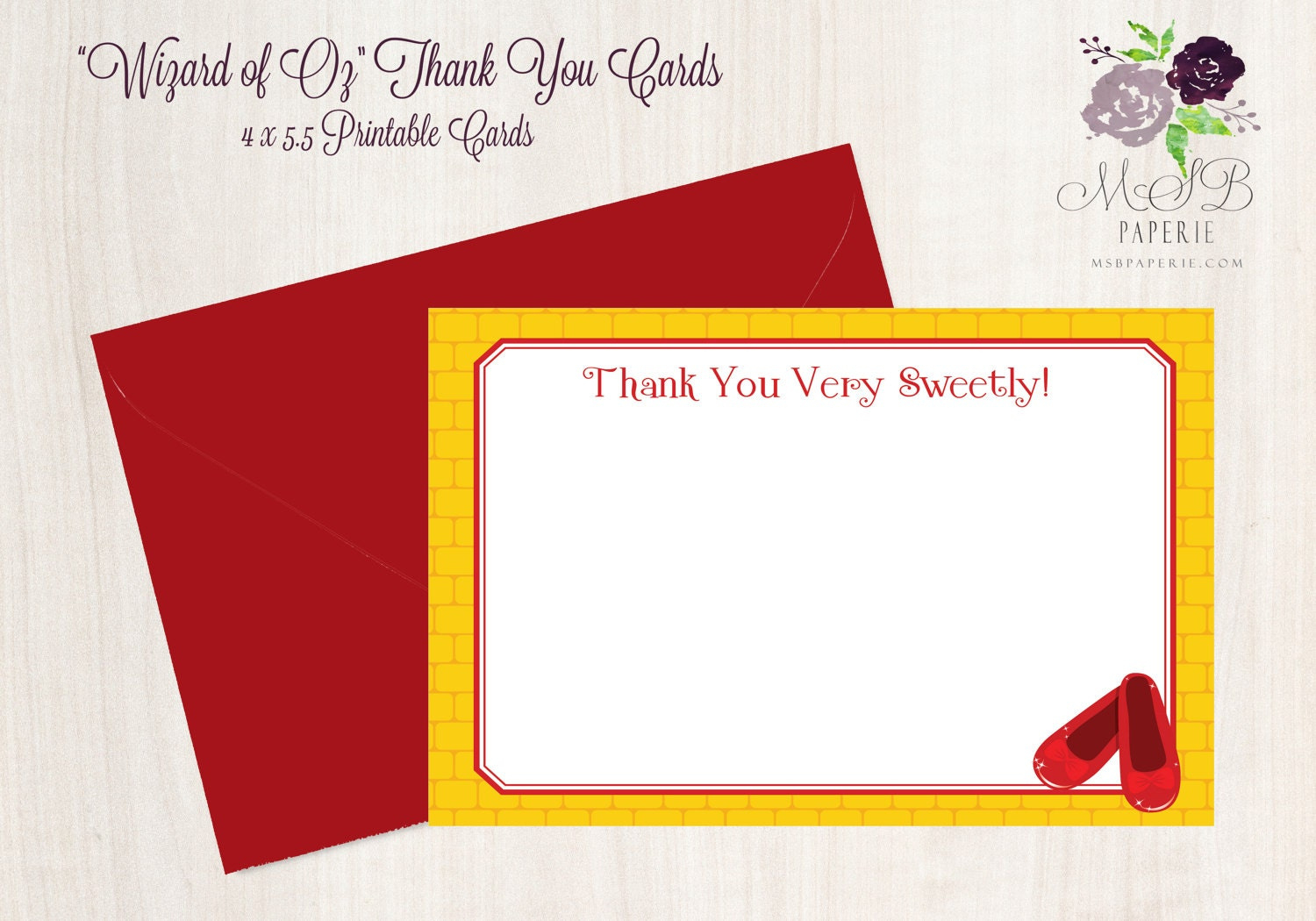 Printable Wizard Of Oz Inspired Thank You Or Personalized Note pertaining to Wizard Of Oz Thank You Cards Printable