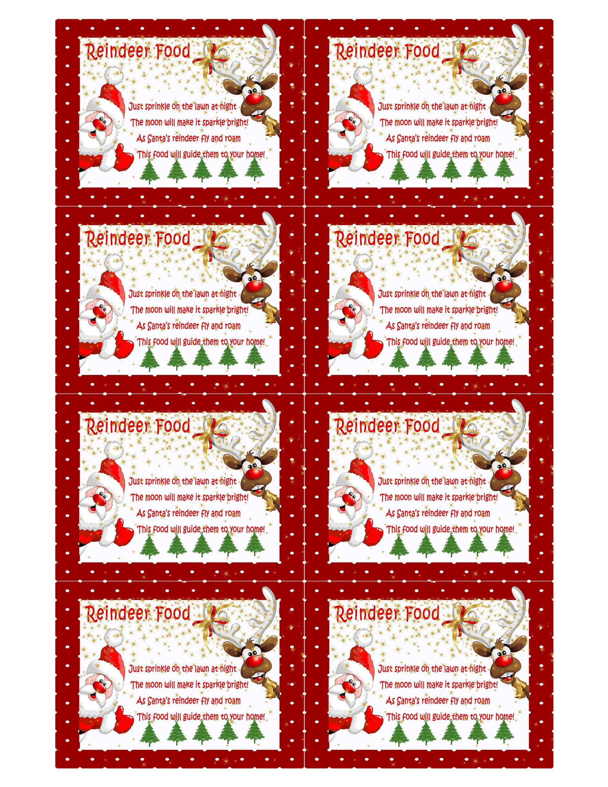 Reindeer Food Free Printable Labels - Printable Party Favors throughout Magic Reindeer Food Labels Printable Free