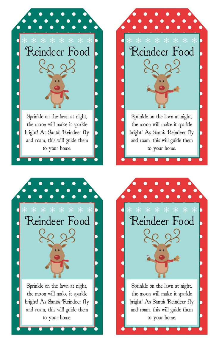 Reindeer Food Poem Labels - 11 Free Pdf Printables | Printablee within Reindeer Food Poem Free Printable Tags