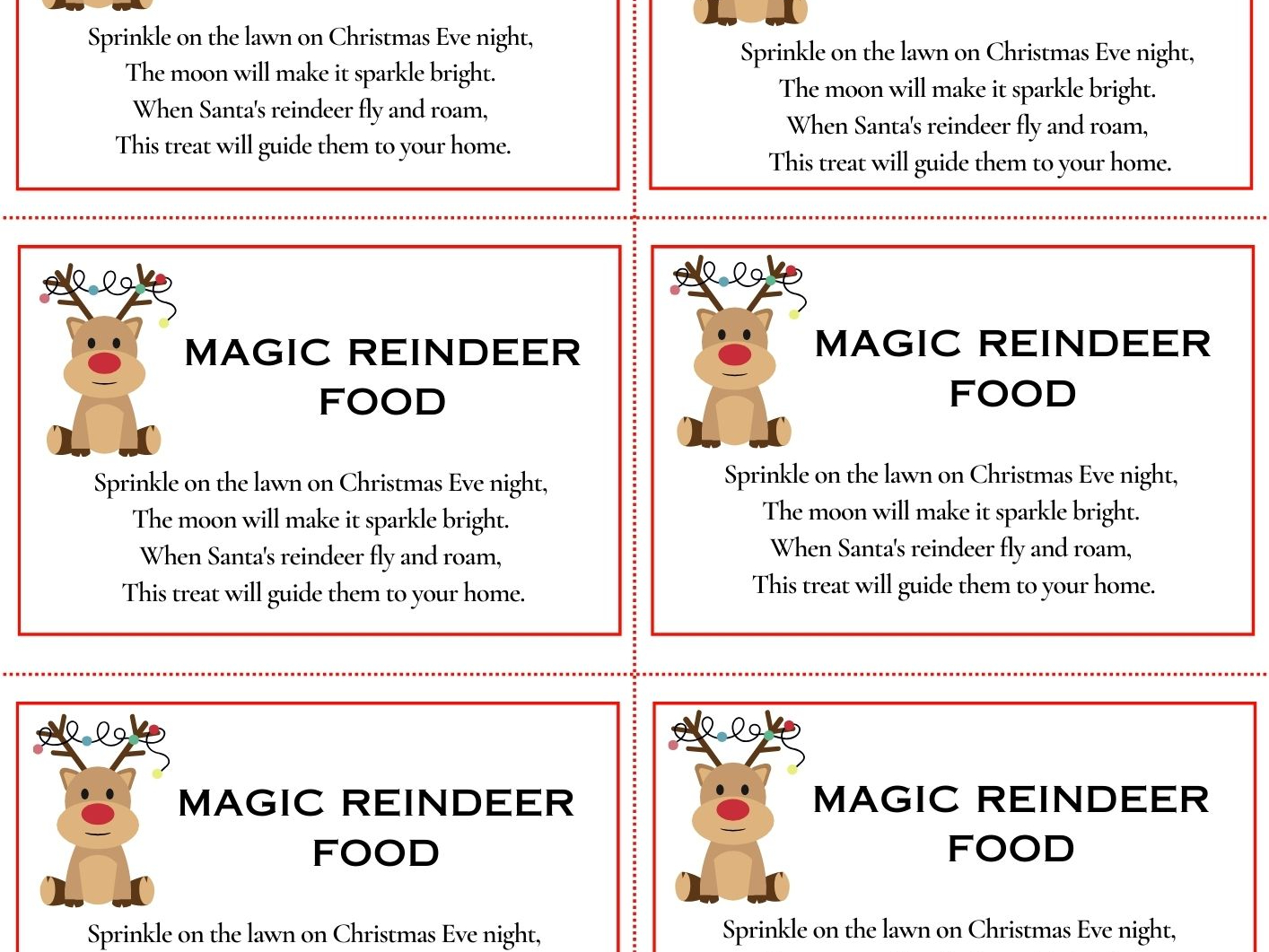Reindeer Food - Veggie Desserts with regard to How To Make Reindeer Food Printable