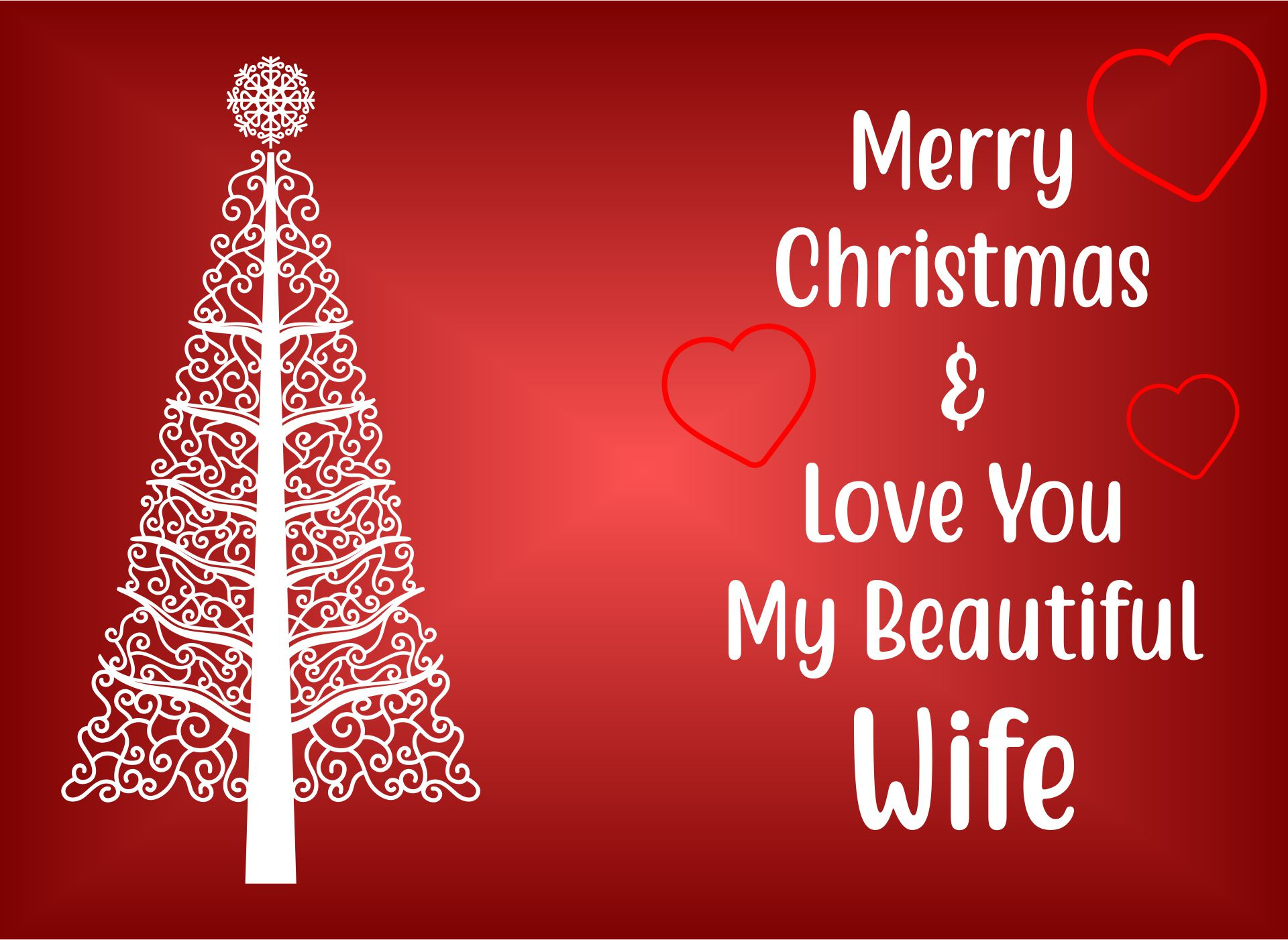 Romantic Merry Christmas Wife Christmas Cards For A Wife To Give with Free Printable Christmas Card For Wife