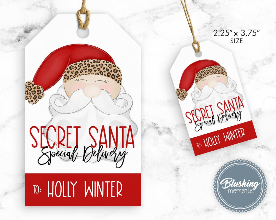 Secret Santa Tags-Printable Christmas Secret Santa Claus Special pertaining to Printable Christmas Tags For Secret Santa