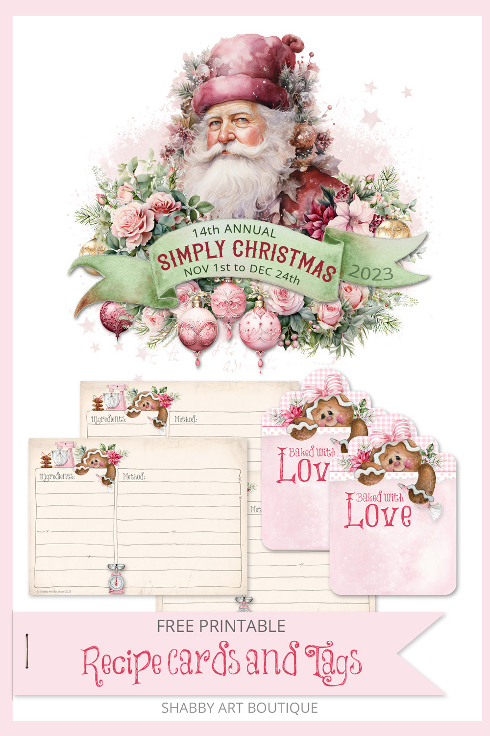 Simply Christmas: Free Printable Recipe Cards And Tags - Shabby regarding Printable Christmas Recipe Tags